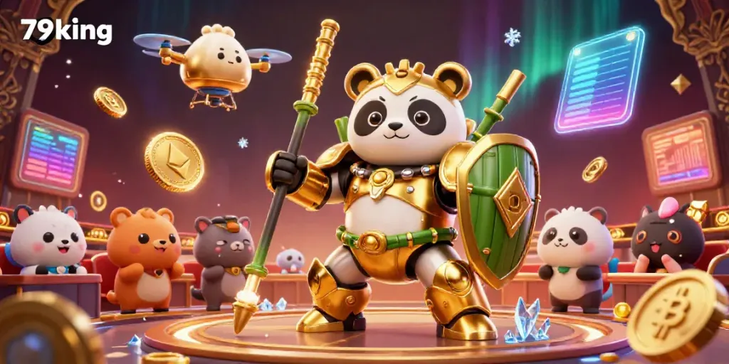 Engage in thrilling gameplay at 79king with colorful 3D casino elements and vibrant characters.
