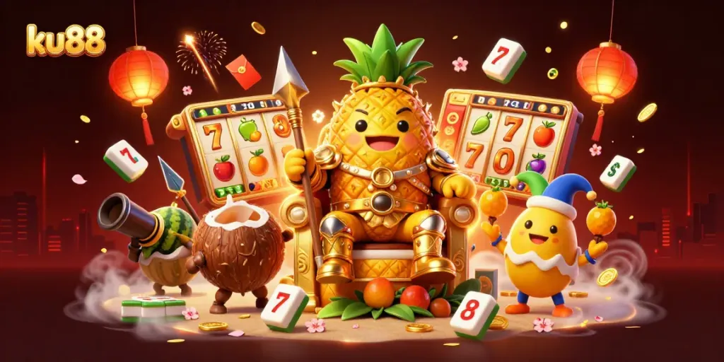 Experience the excitement at ku88 casino with the golden pineapple king and dynamic game elements.