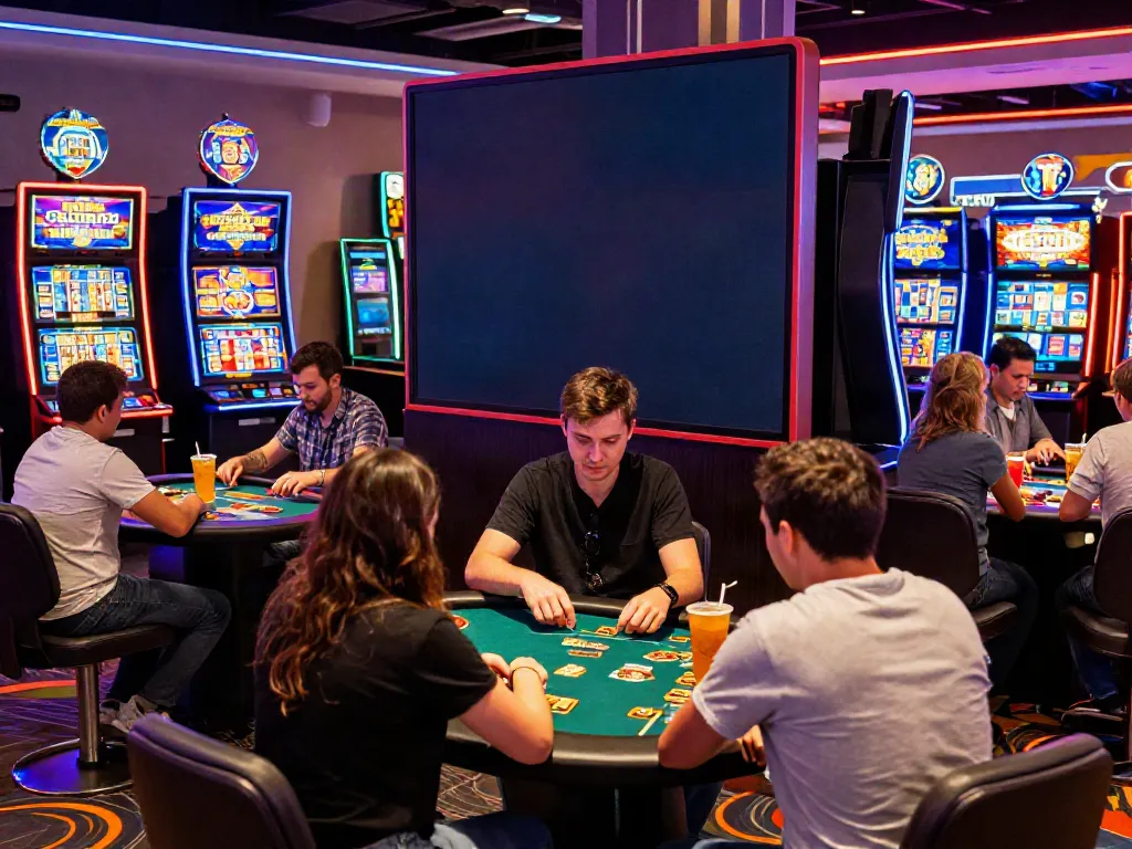 Exciting moment at online casinos that accept credit cards, showcasing players enjoying vibrant games.