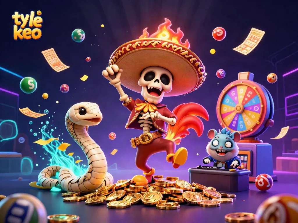 Experience the thrill of ty le keo with a colorful 3D casino scene filled with excitement and vibrant energy.